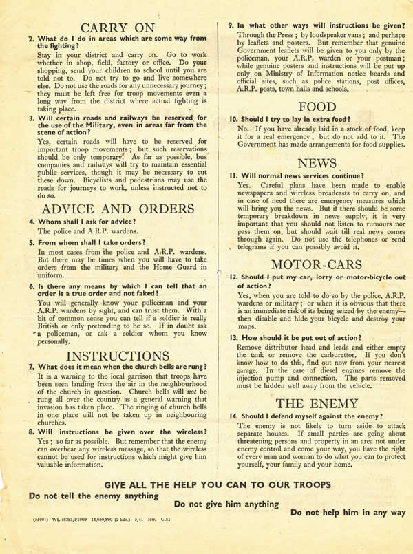 Invasion leaflet