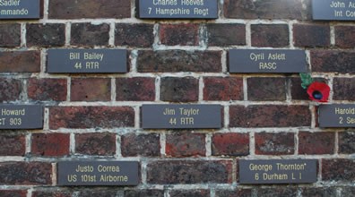 Commemorative brick for Jim Taylor